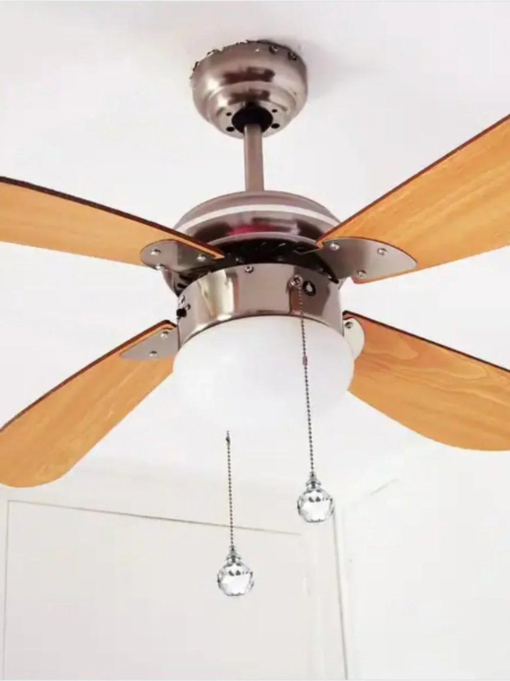 Crystal Faceted Ball Pendant Ceiling Fan Pull Chain Extension